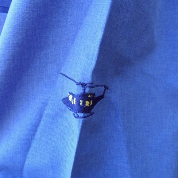 Men's XL Shirt Alpine Aerotech Blue Short Sleeve Dress Biz Collection Vintage - Picture 2 of 8